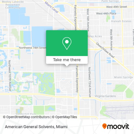 American General Solvents map