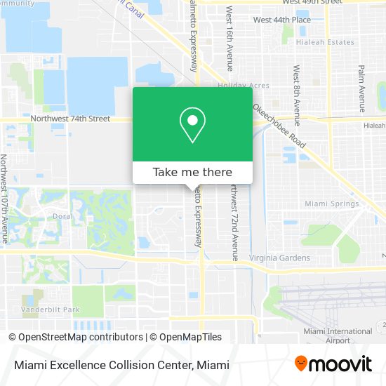 Mapa de Miami Excellence Collision Center