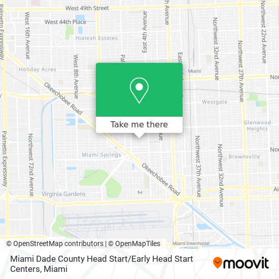 Miami Dade County Head Start / Early Head Start Centers map