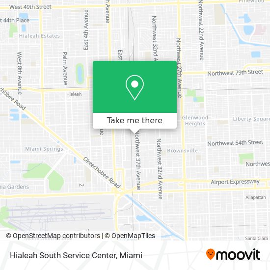 Mapa de Hialeah South Service Center