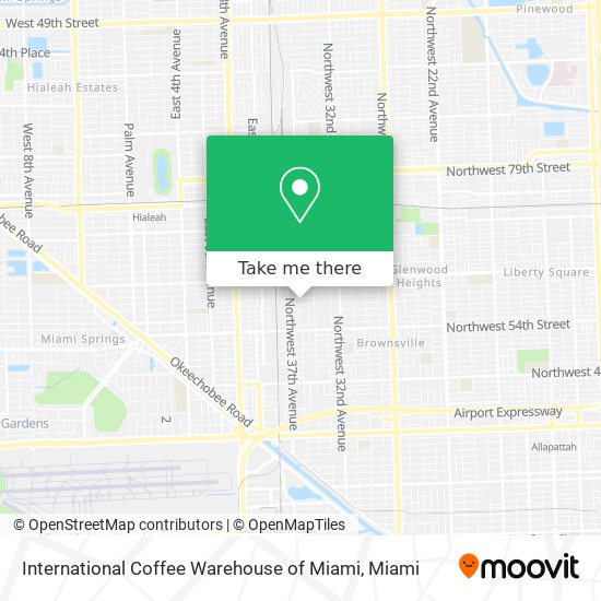 International Coffee Warehouse of Miami map