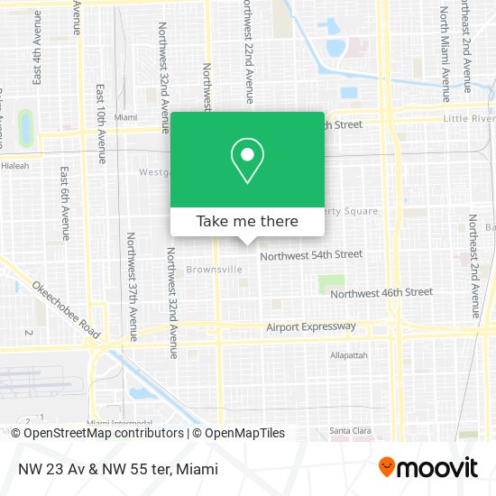 NW 23 Av & NW 55 ter map