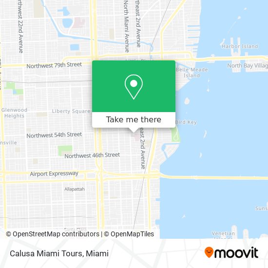 Calusa Miami Tours map