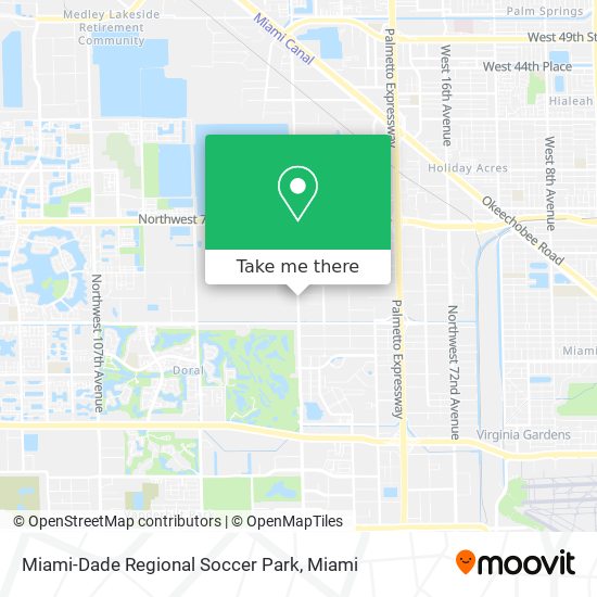 Mapa de Miami-Dade Regional Soccer Park