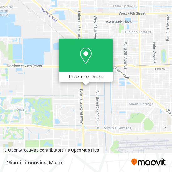 Miami Limousine map