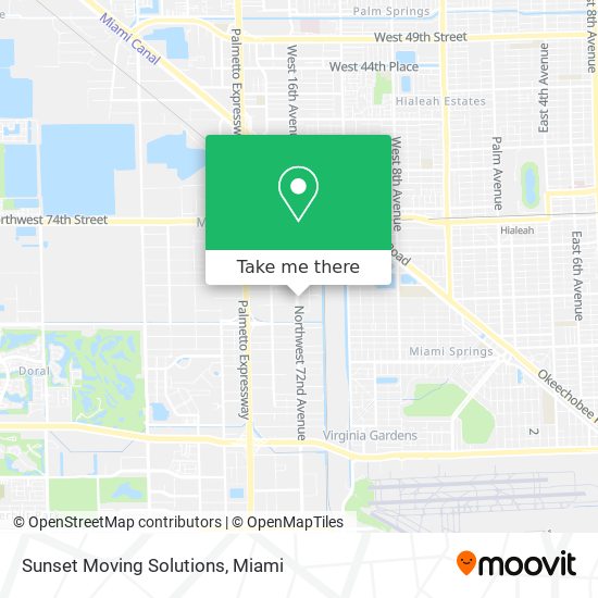 Mapa de Sunset Moving Solutions