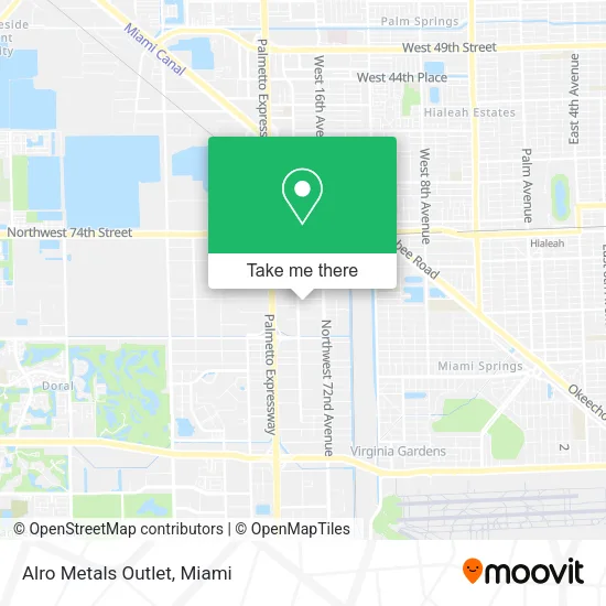 Alro Metals Outlet map