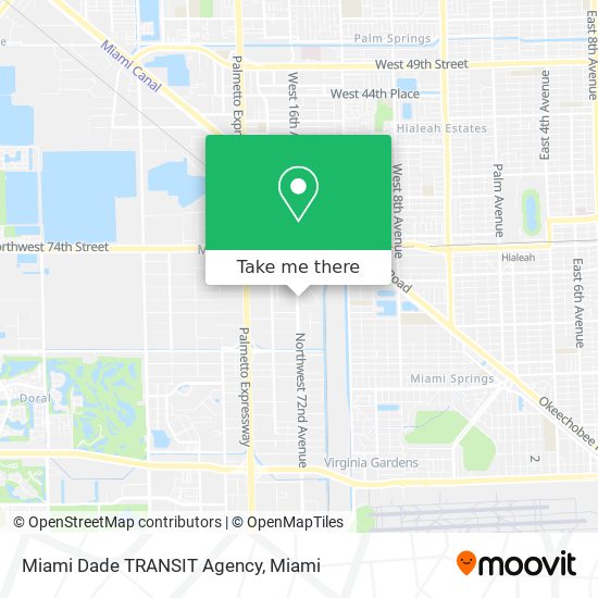 Mapa de Miami Dade TRANSIT Agency