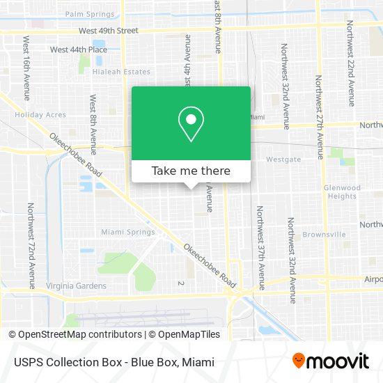 USPS Collection Box - Blue Box map