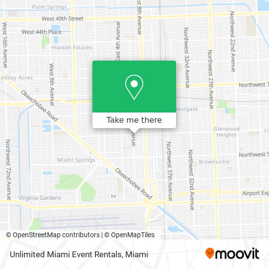 Unlimited Miami Event Rentals map