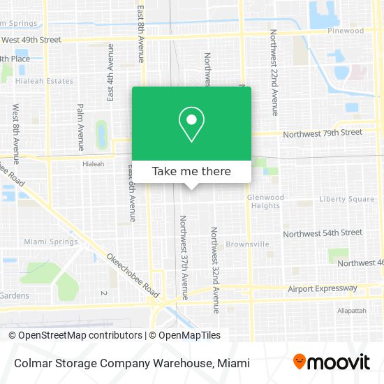 Colmar Storage Company Warehouse map