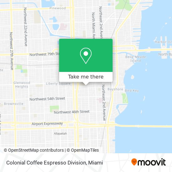 Colonial Coffee Espresso Division map