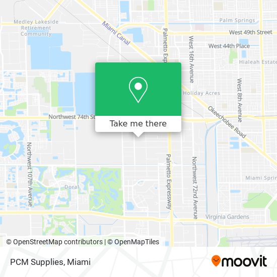 PCM Supplies map