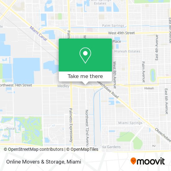 Mapa de Online Movers & Storage