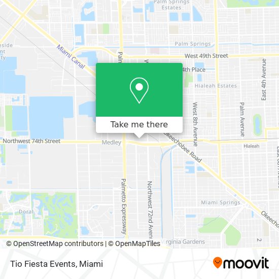 Tio Fiesta Events map