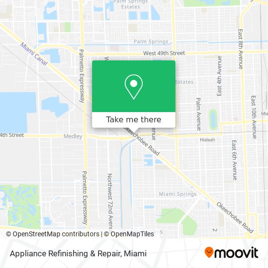 Appliance Refinishing & Repair map