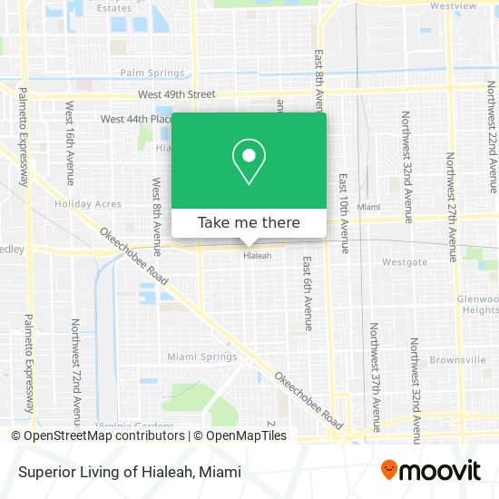 Superior Living of Hialeah map