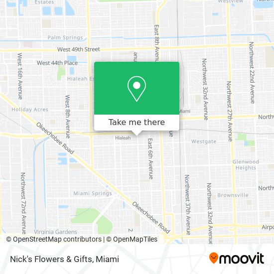 Nick's Flowers & Gifts map