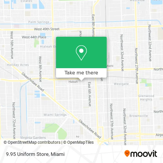 Mapa de 9.95 Uniform Store