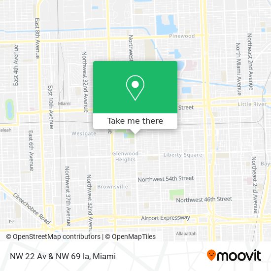 NW 22 Av & NW 69 la map