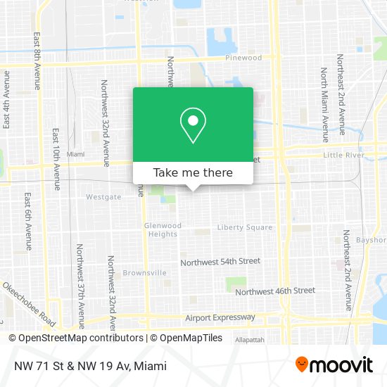 Mapa de NW 71 St & NW 19 Av