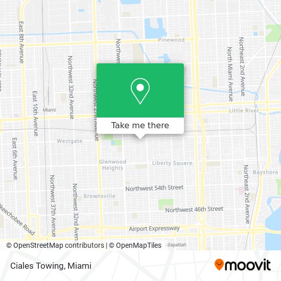 Ciales Towing map