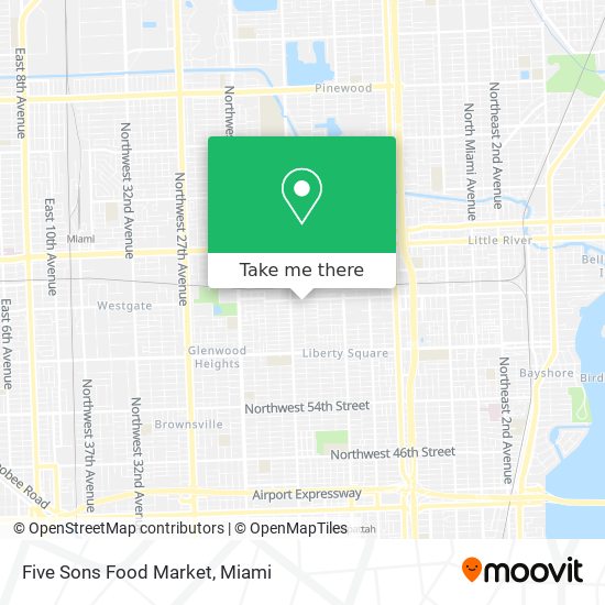 Mapa de Five Sons Food Market