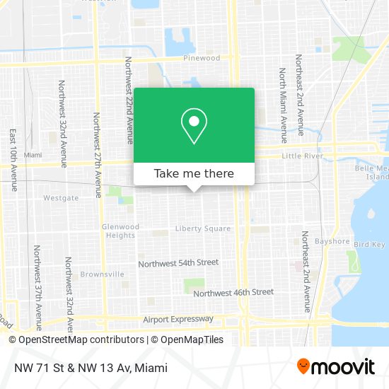 NW 71 St & NW 13 Av map