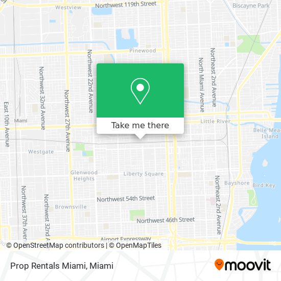 Mapa de Prop Rentals Miami