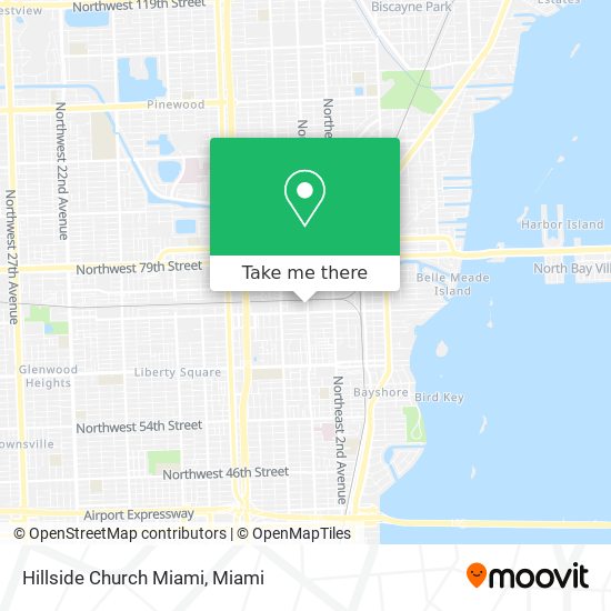 Hillside Church Miami map