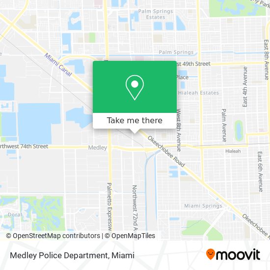 Medley Police Department map