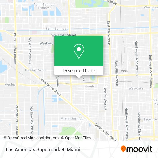 Las Americas Supermarket map