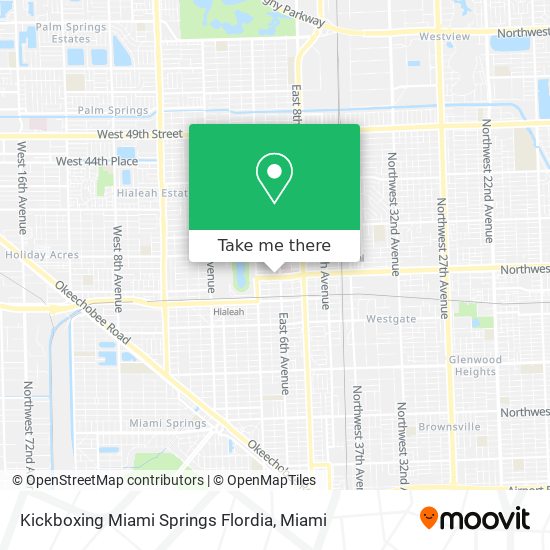 Mapa de Kickboxing Miami Springs Flordia