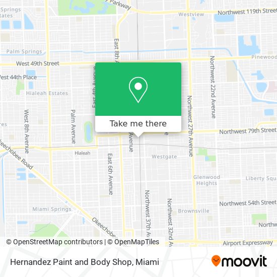 Hernandez Paint and Body Shop map