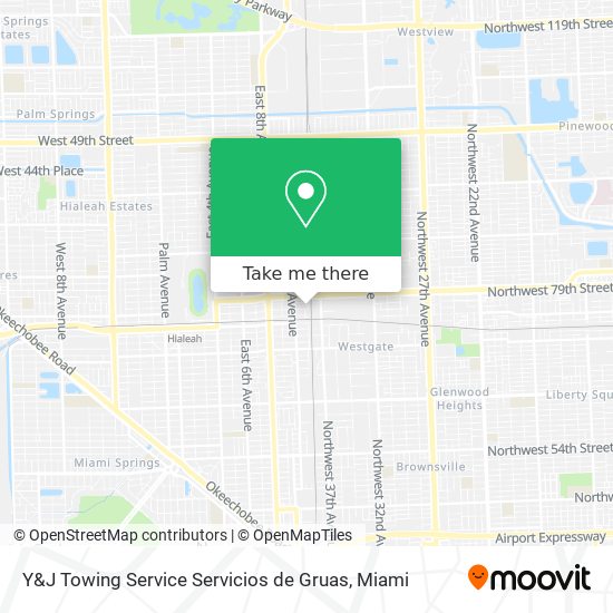 Y&J Towing Service Servicios de Gruas map