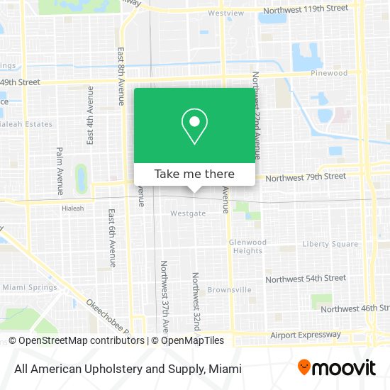 All American Upholstery and Supply map