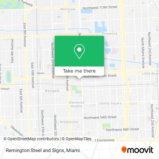 Mapa de Remington Steel and Signs