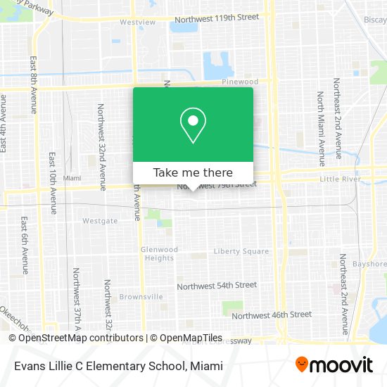 Evans Lillie C Elementary School map