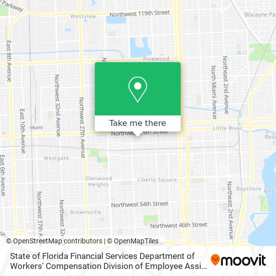 State of Florida Financial Services Department of Workers' Compensation Division of Employee Assist map