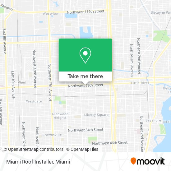 Mapa de Miami Roof Installer