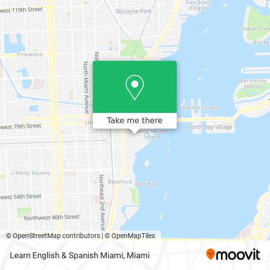 Learn English & Spanish Miami map