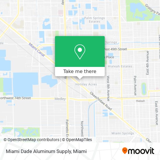 Miami Dade Aluminum Supply map