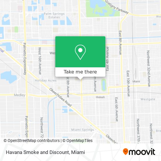 Havana Smoke and Discount map