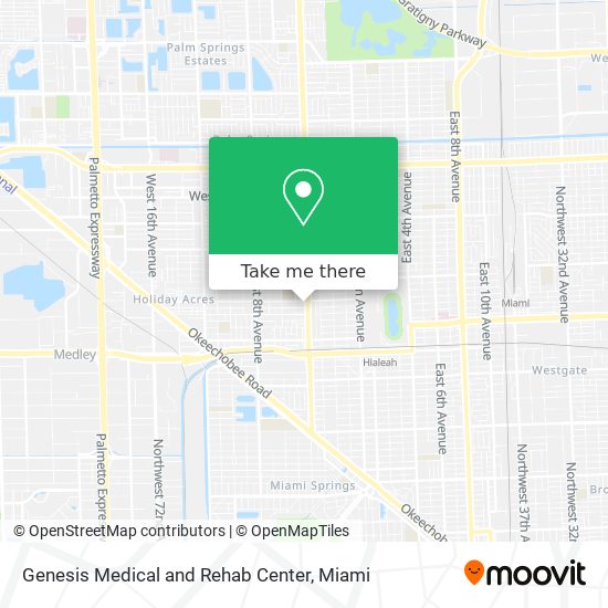 Genesis Medical and Rehab Center map