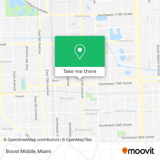 Mapa de Boost Mobile