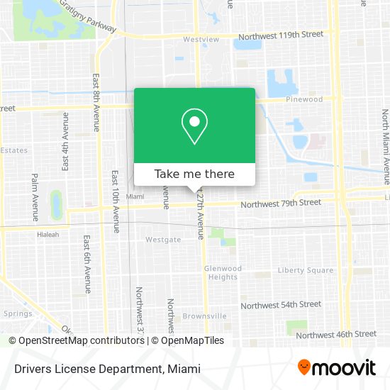 Drivers License Department map