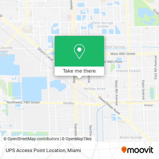 UPS Access Point Location map