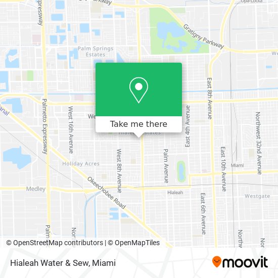 Hialeah Water & Sew map