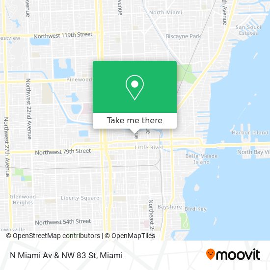 N Miami Av & NW 83 St map