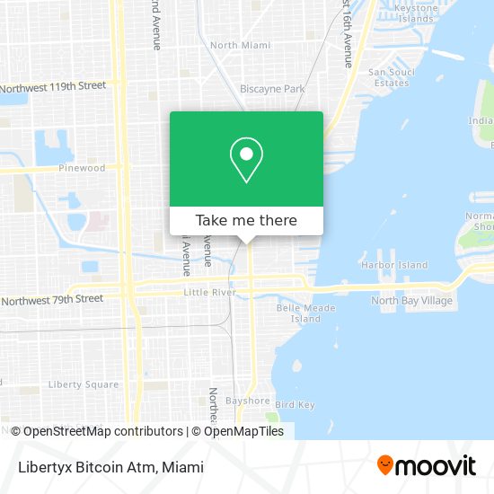 Mapa de Libertyx Bitcoin Atm